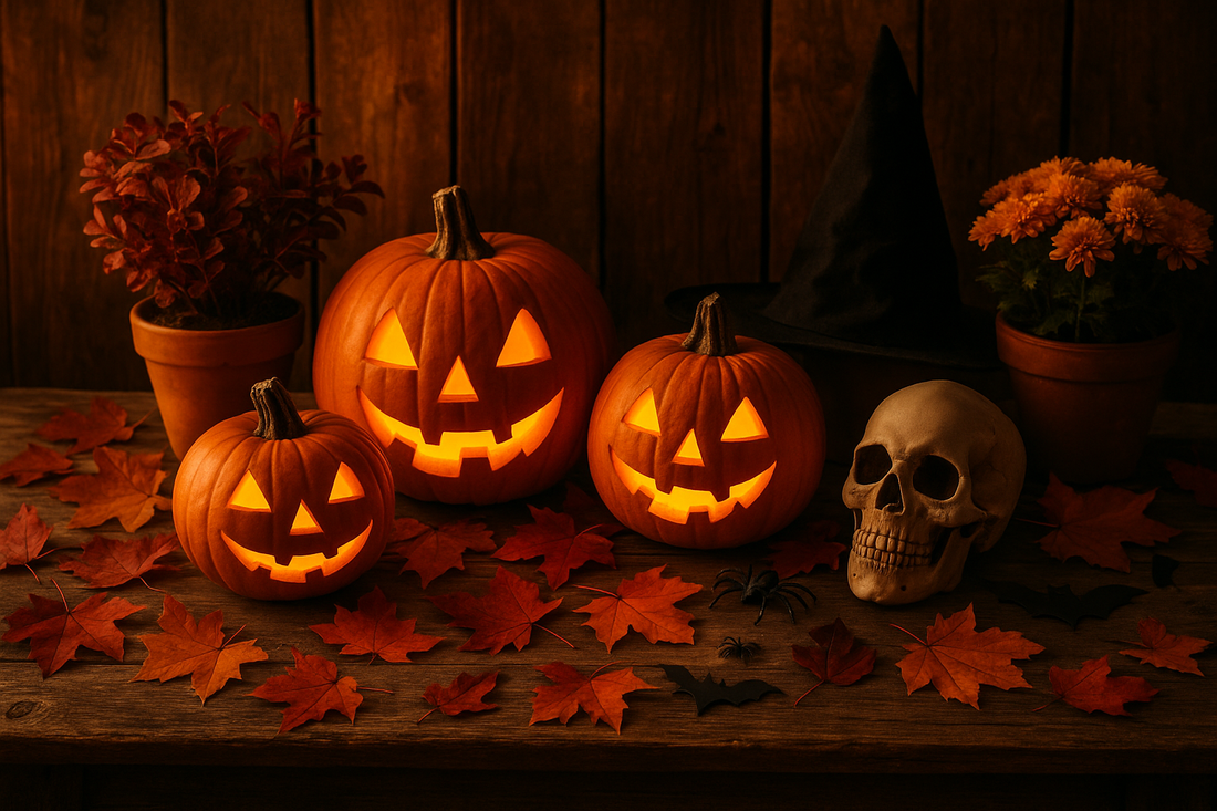 Halloween carved pumpkins