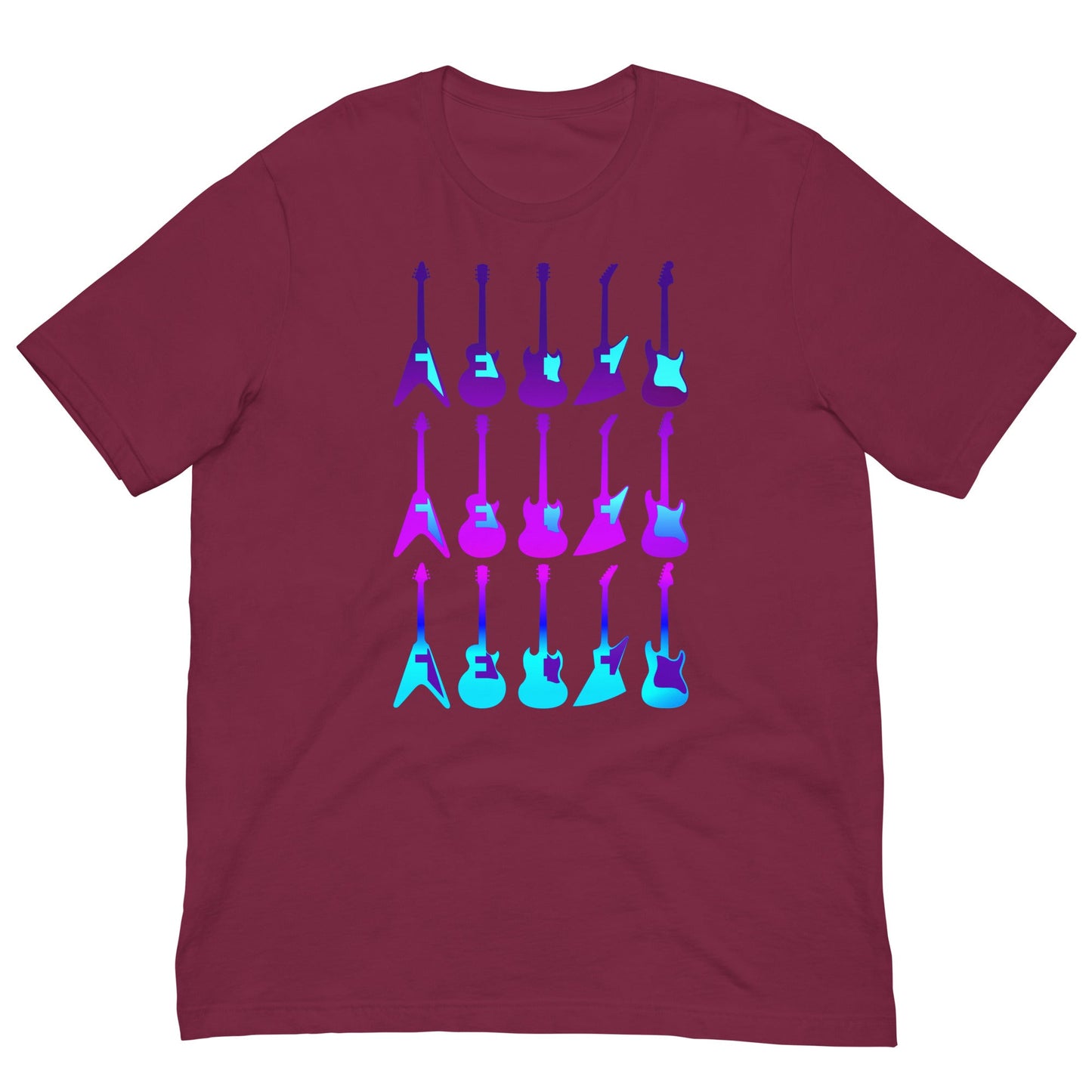 Scar Design Maroon / XS 80s Guitars T-shirt