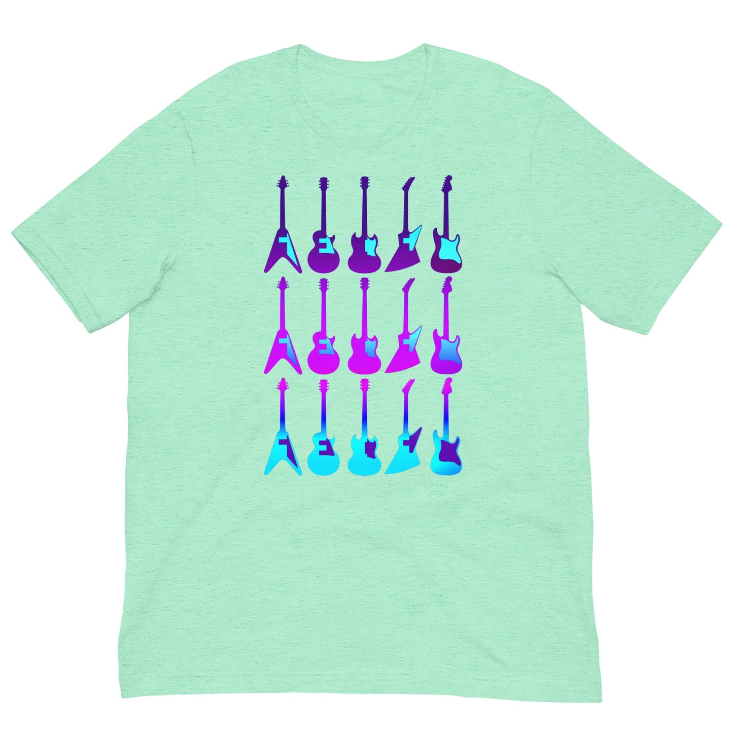 Scar Design Heather Mint / S 80s Guitars T-shirt
