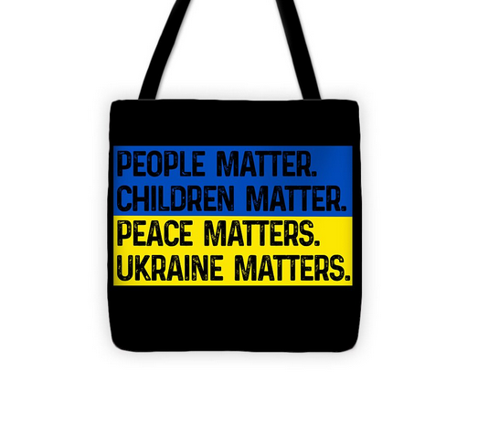 Ukraine Matters Tote Bag – Ukrainian Flag Pride Gift