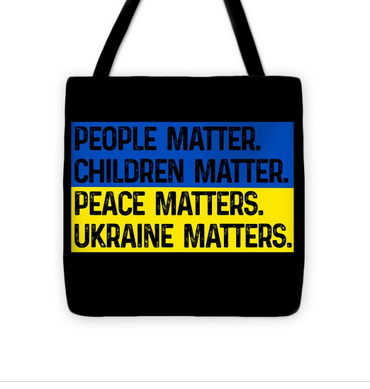 Ukraine Matters Tote Bag – Ukrainian Flag Pride Gift