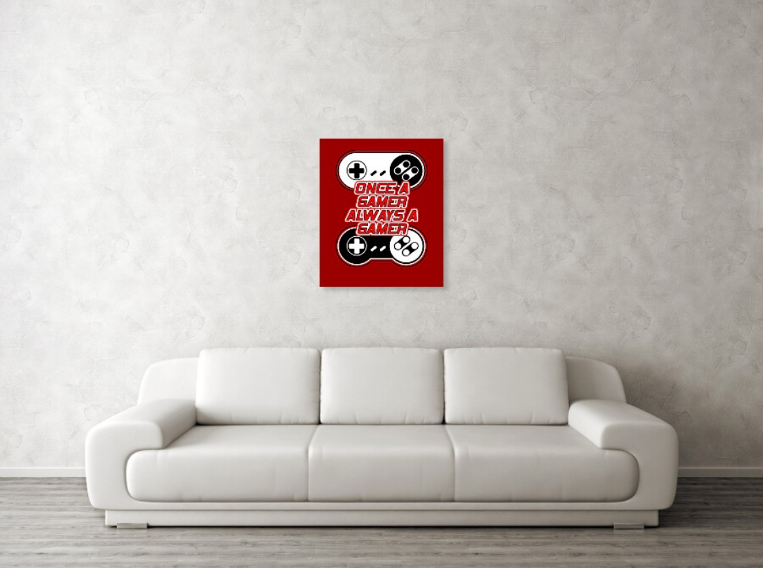 Once a Gamer, Always a Gamer – Retro Gaming Art Print Poster