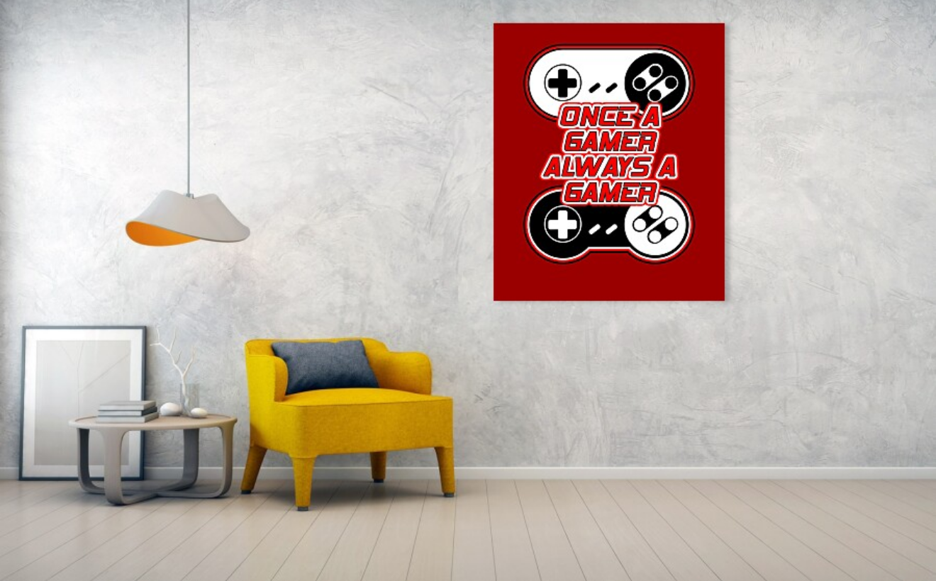 Once a Gamer, Always a Gamer – Retro Gaming Art Print Poster