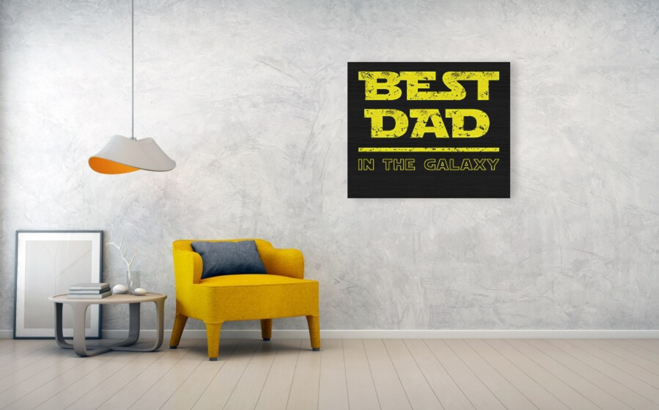 Best Dad in the Galaxy - Wood Print