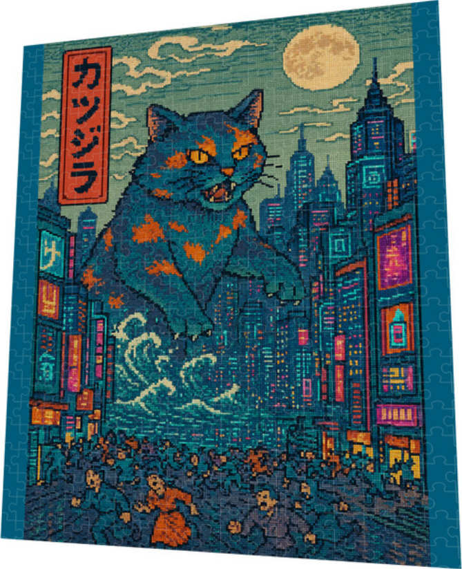 Catzilla a Purr-fectly Hilarious Monster - Puzzle