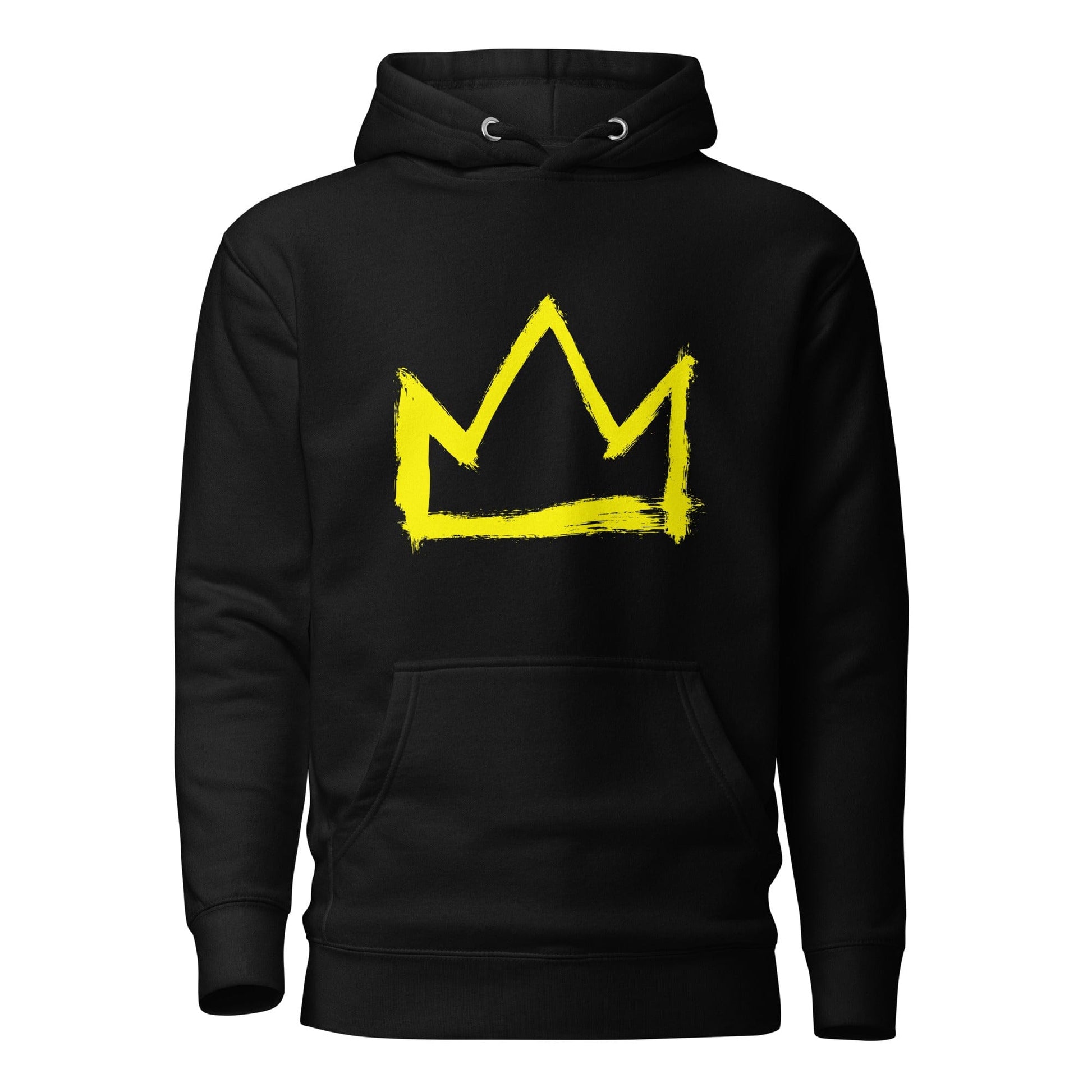 Basquiat crown Hoodie Black / S