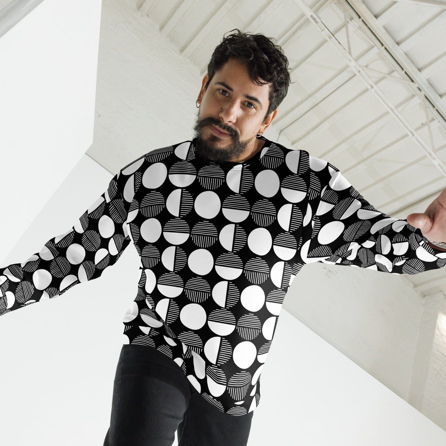 Blue Geometric Pattern Unisex Sweatshirt