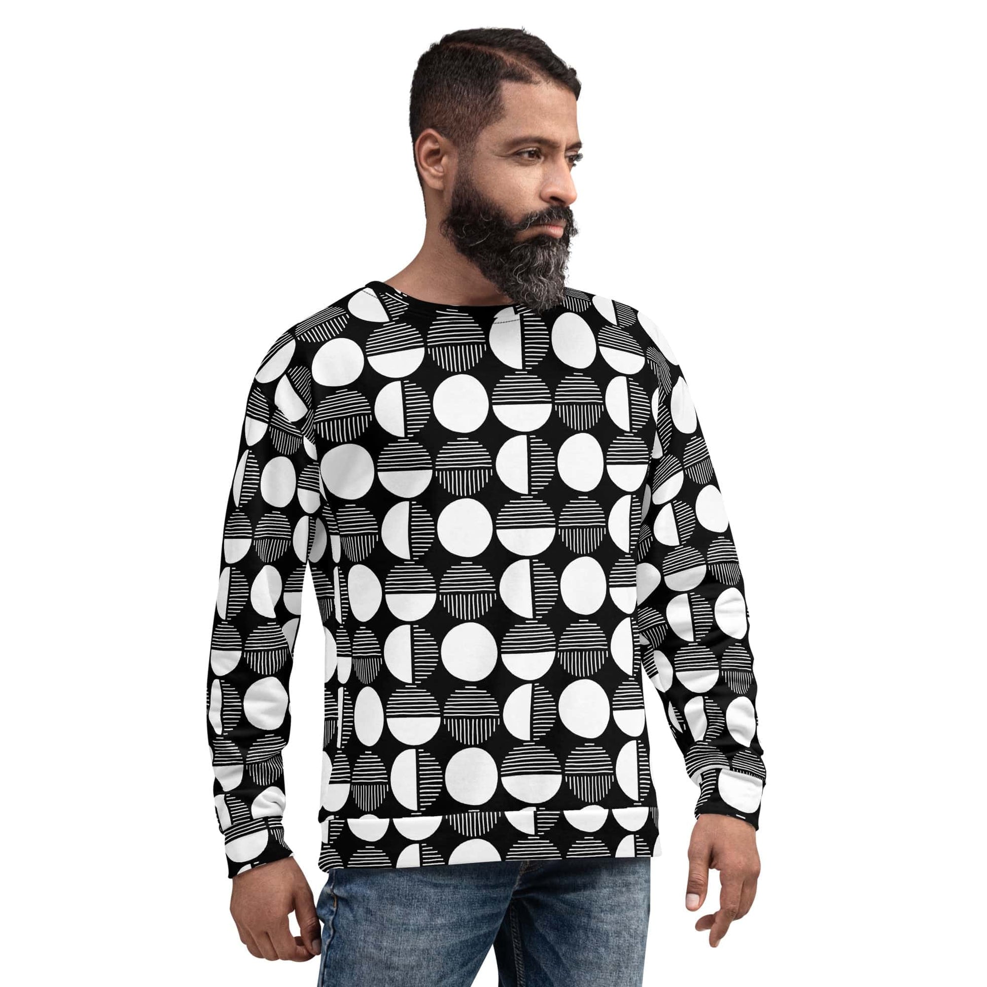 Blue Geometric Pattern Unisex Sweatshirt