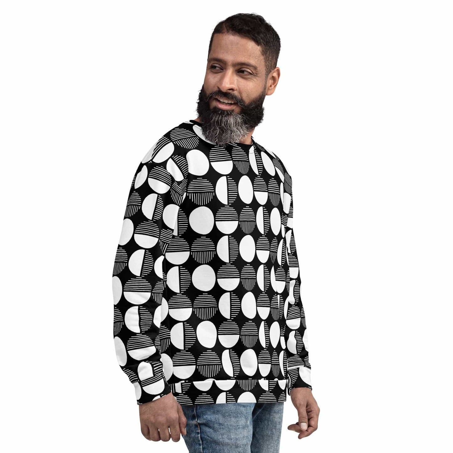 Blue Geometric Pattern Unisex Sweatshirt