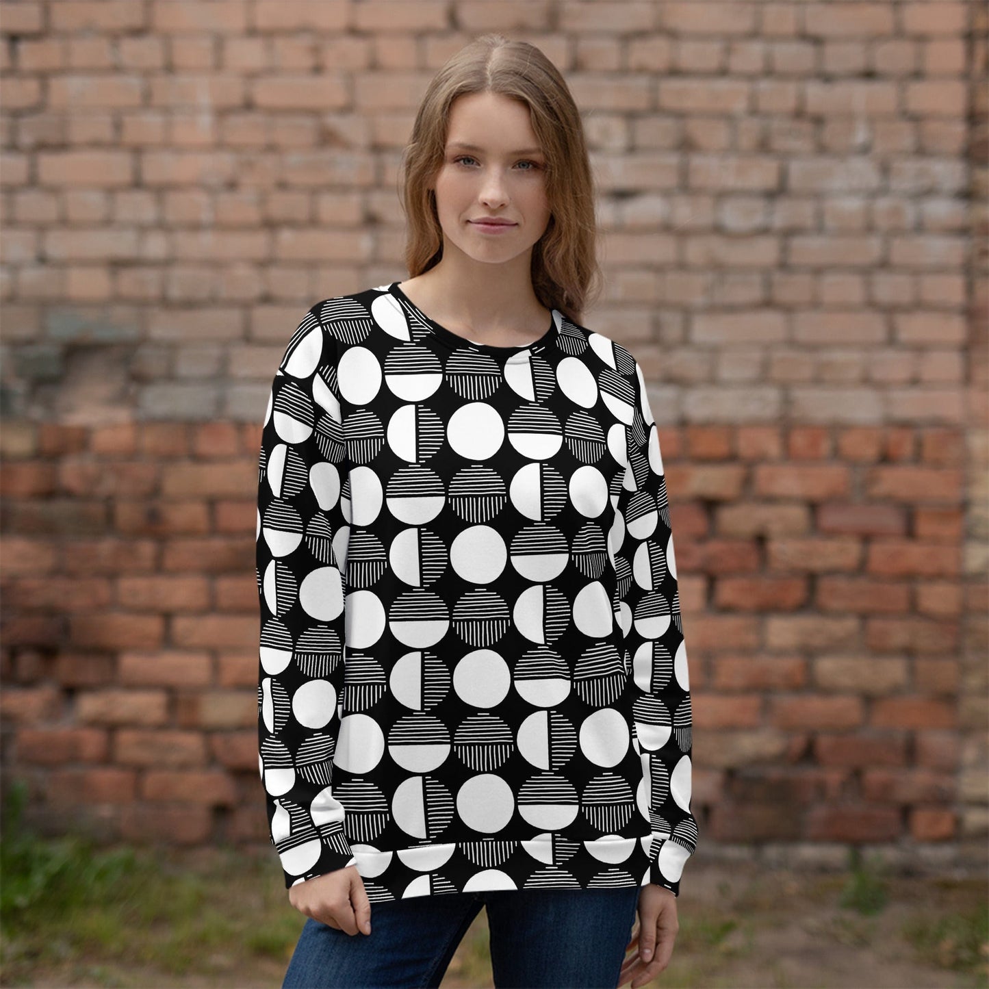 Blue Geometric Pattern Unisex Sweatshirt