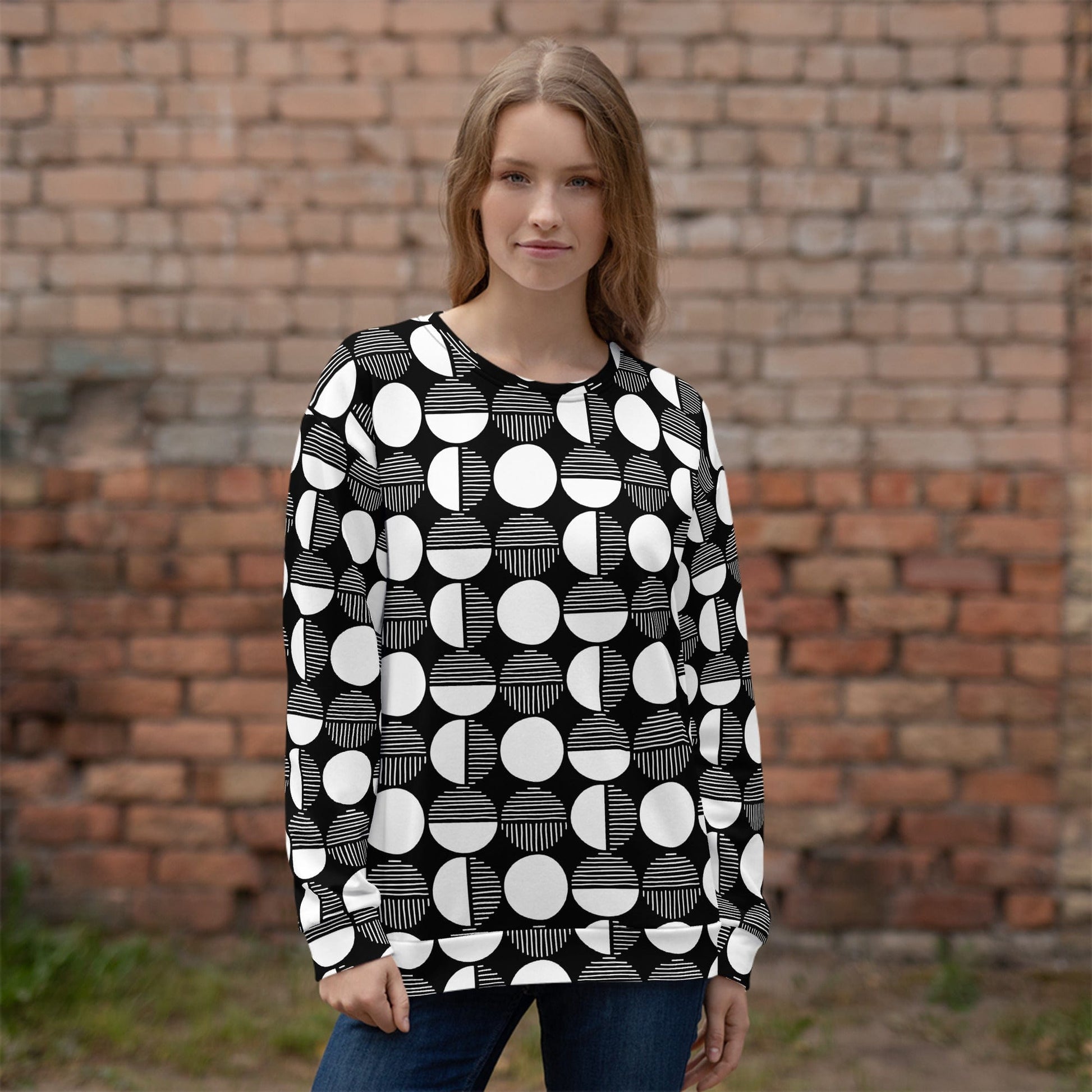 Blue Geometric Pattern Unisex Sweatshirt