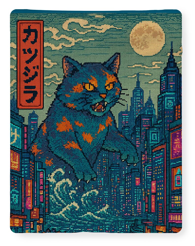 Catzilla a Purr-fectly Hilarious Monster - Blanket