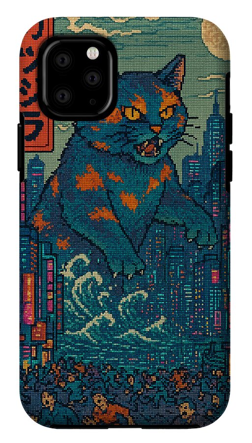 Catzilla a Purr-fectly Hilarious Monster - Phone Case