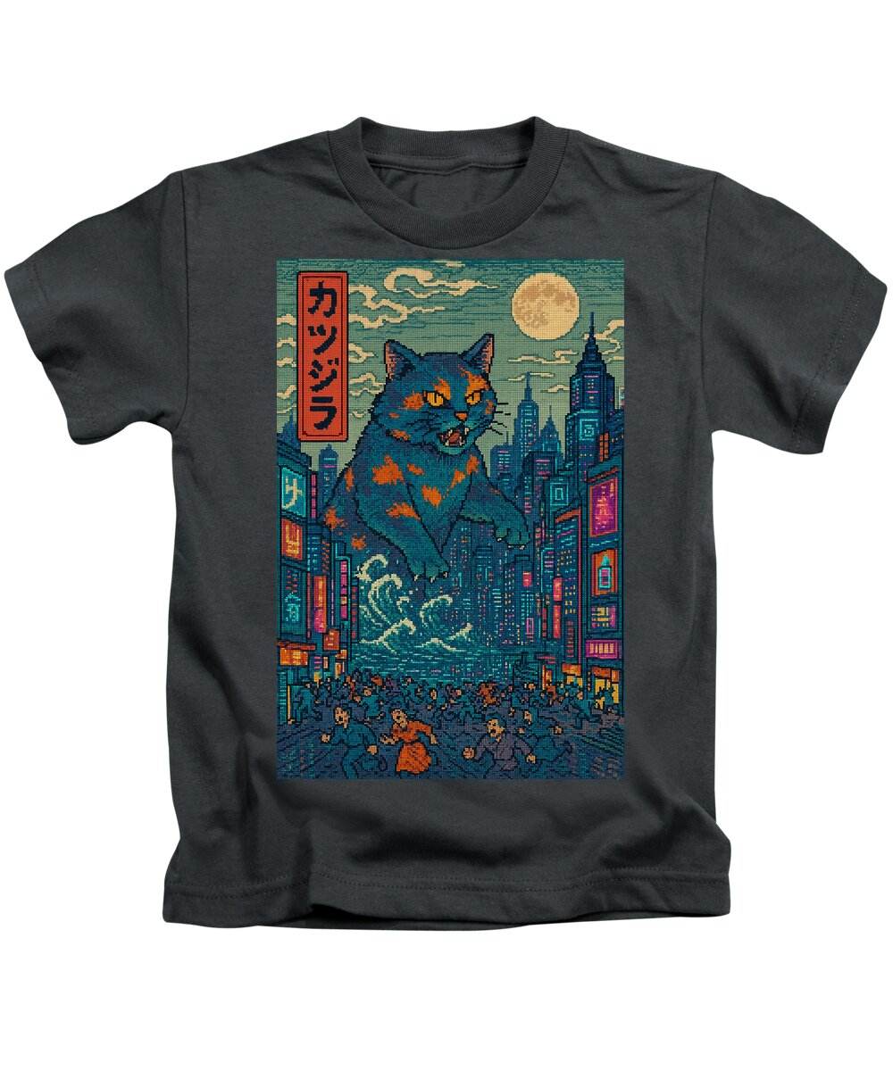 Catzilla a Purr-fectly Hilarious Monster - Kids T-Shirt