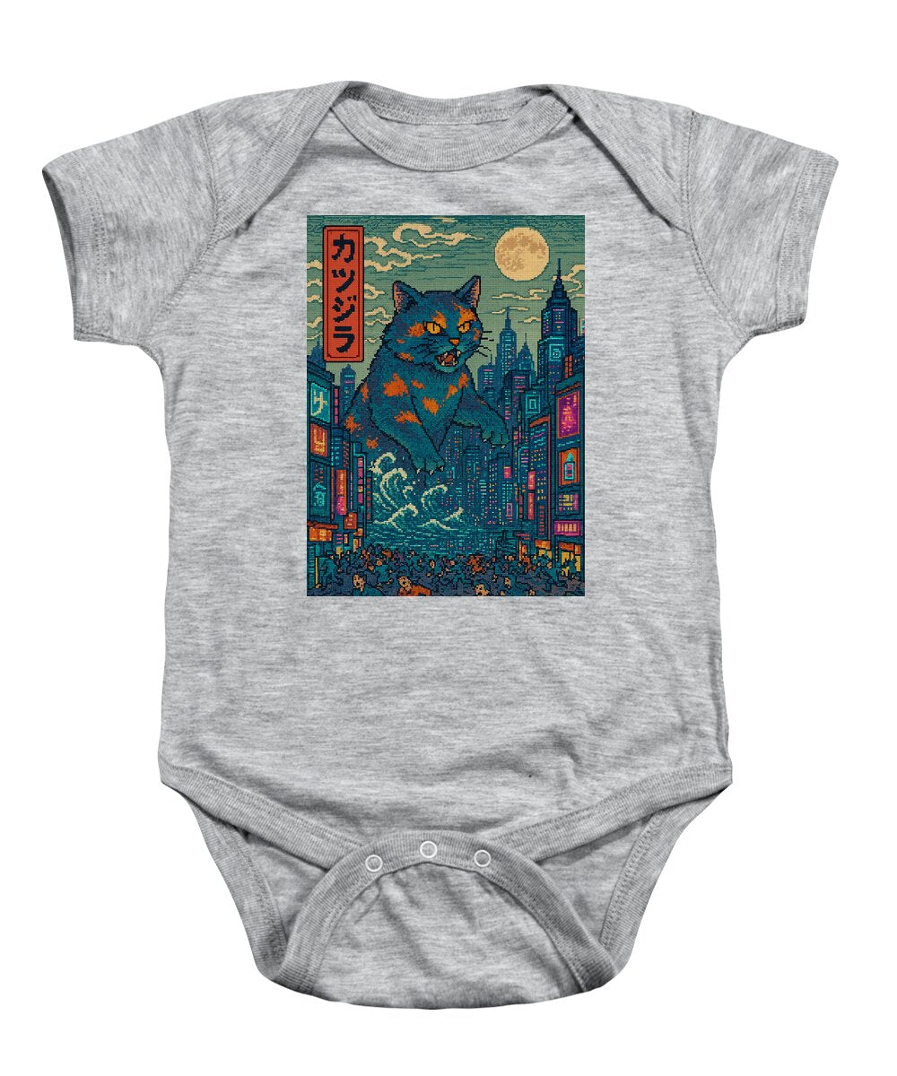 Catzilla a Purr-fectly Hilarious Monster - Baby Onesie