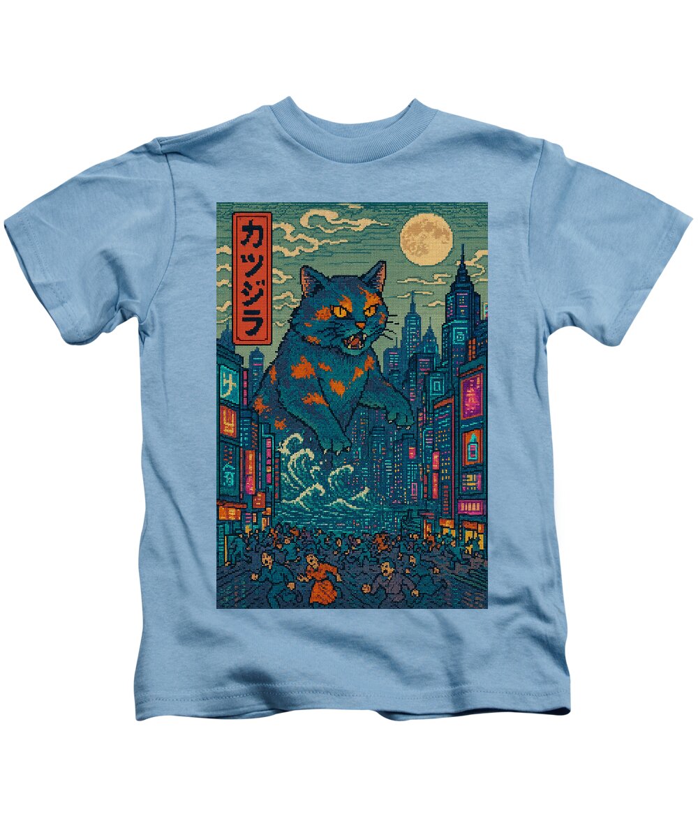 Catzilla a Purr-fectly Hilarious Monster - Kids T-Shirt