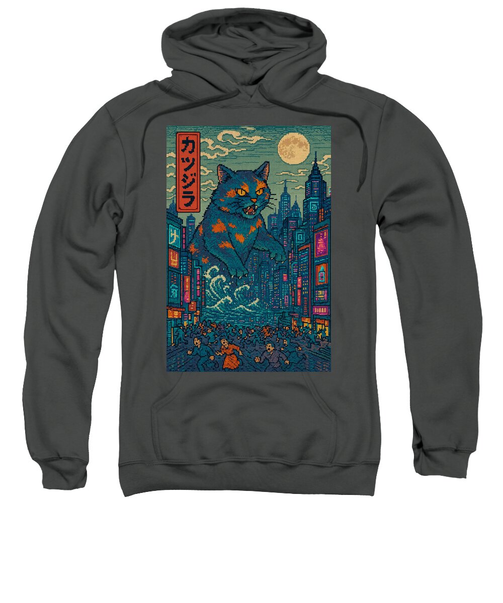 Catzilla a Purr-fectly Hilarious Monster - Sweatshirt