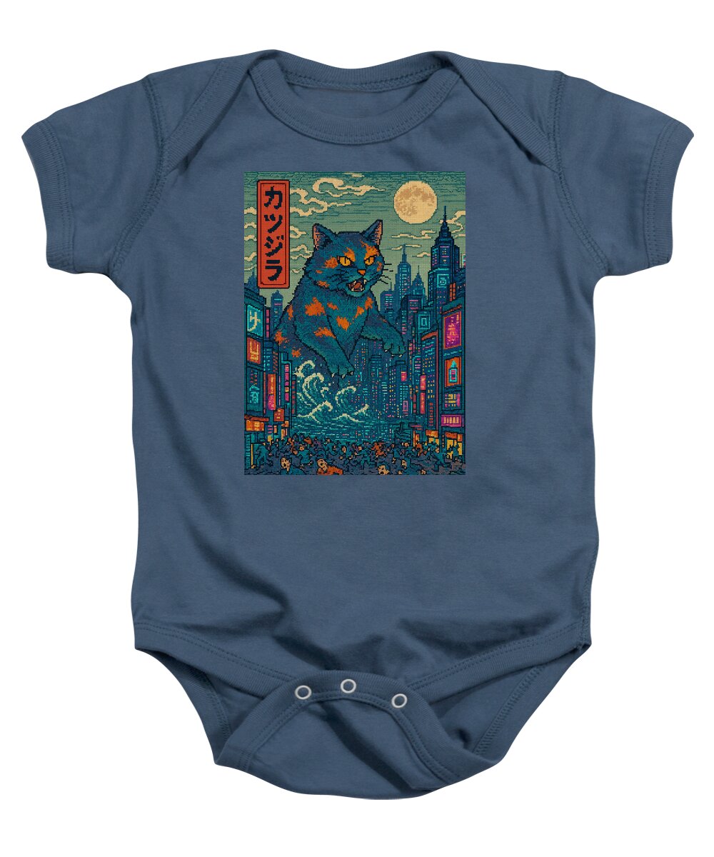 Catzilla a Purr-fectly Hilarious Monster - Baby Onesie