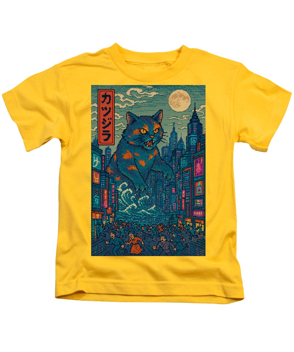 Catzilla a Purr-fectly Hilarious Monster - Kids T-Shirt