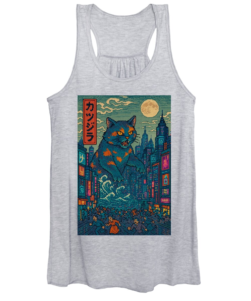 Catzilla a Purr-fectly Hilarious Monster - Women's Tank Top
