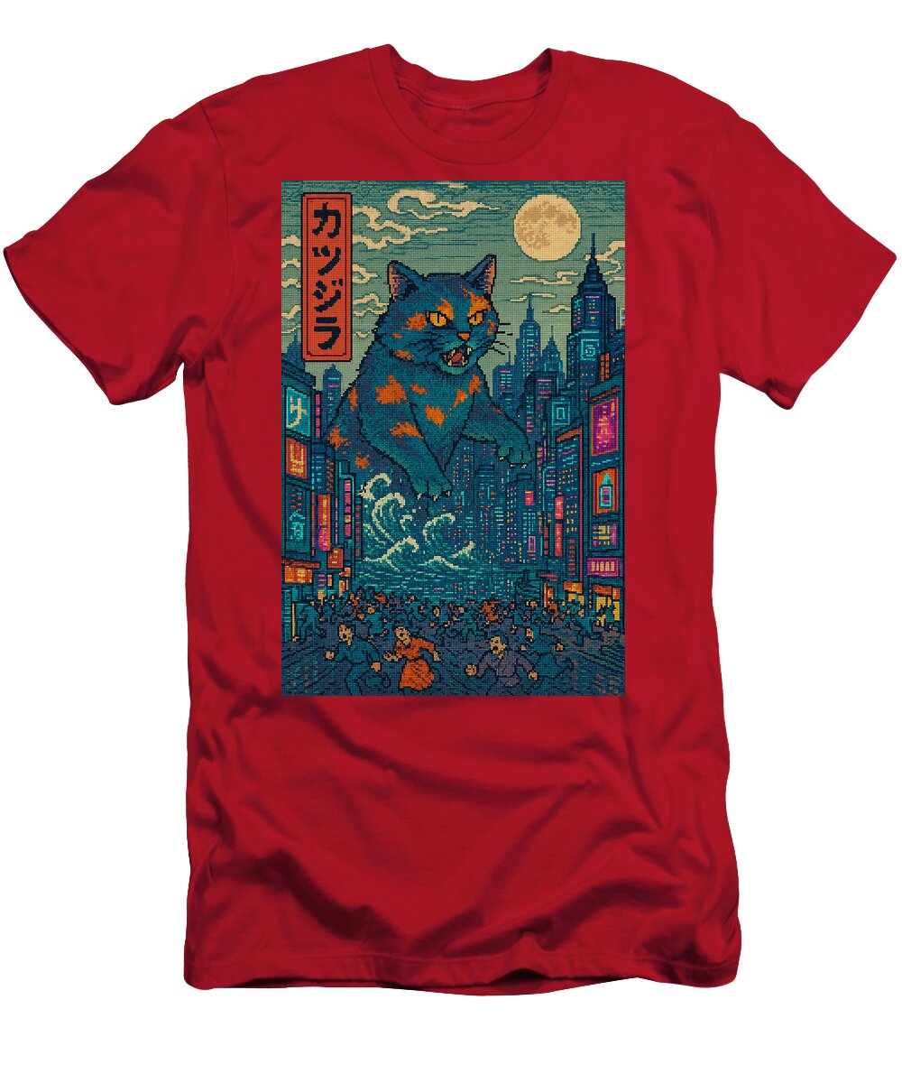 Catzilla a Purr-fectly Hilarious Monster - T-Shirt