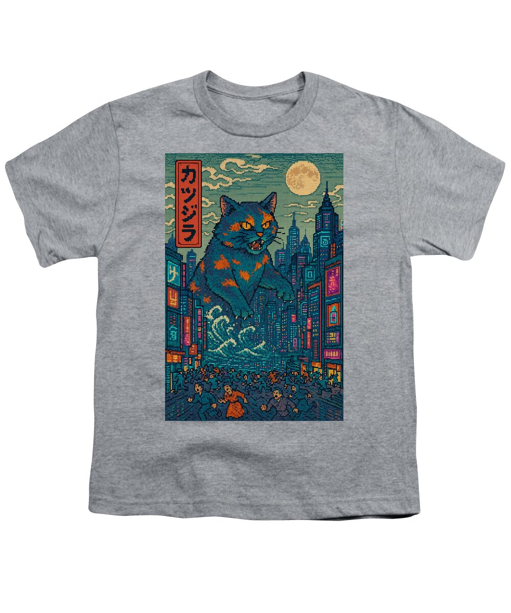 Catzilla a Purr-fectly Hilarious Monster - Youth T-Shirt