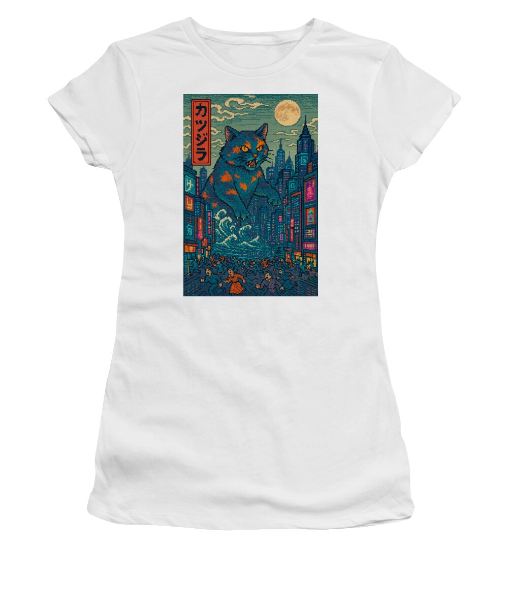 Catzilla a Purr-fectly Hilarious Monster - Women's T-Shirt