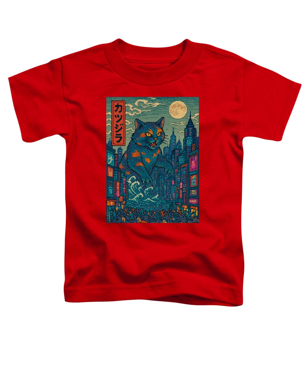 Catzilla a Purr-fectly Hilarious Monster - Toddler T-Shirt
