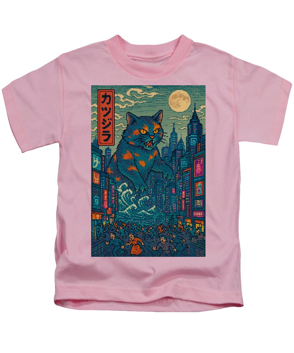 Catzilla a Purr-fectly Hilarious Monster - Kids T-Shirt