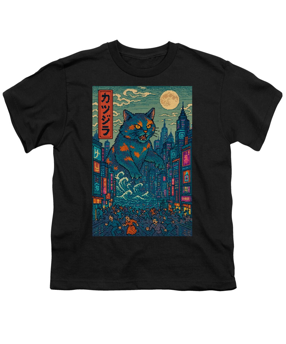 Catzilla a Purr-fectly Hilarious Monster - Youth T-Shirt