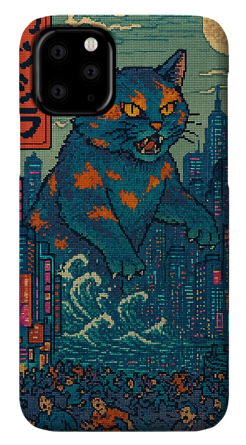 Catzilla a Purr-fectly Hilarious Monster - Phone Case