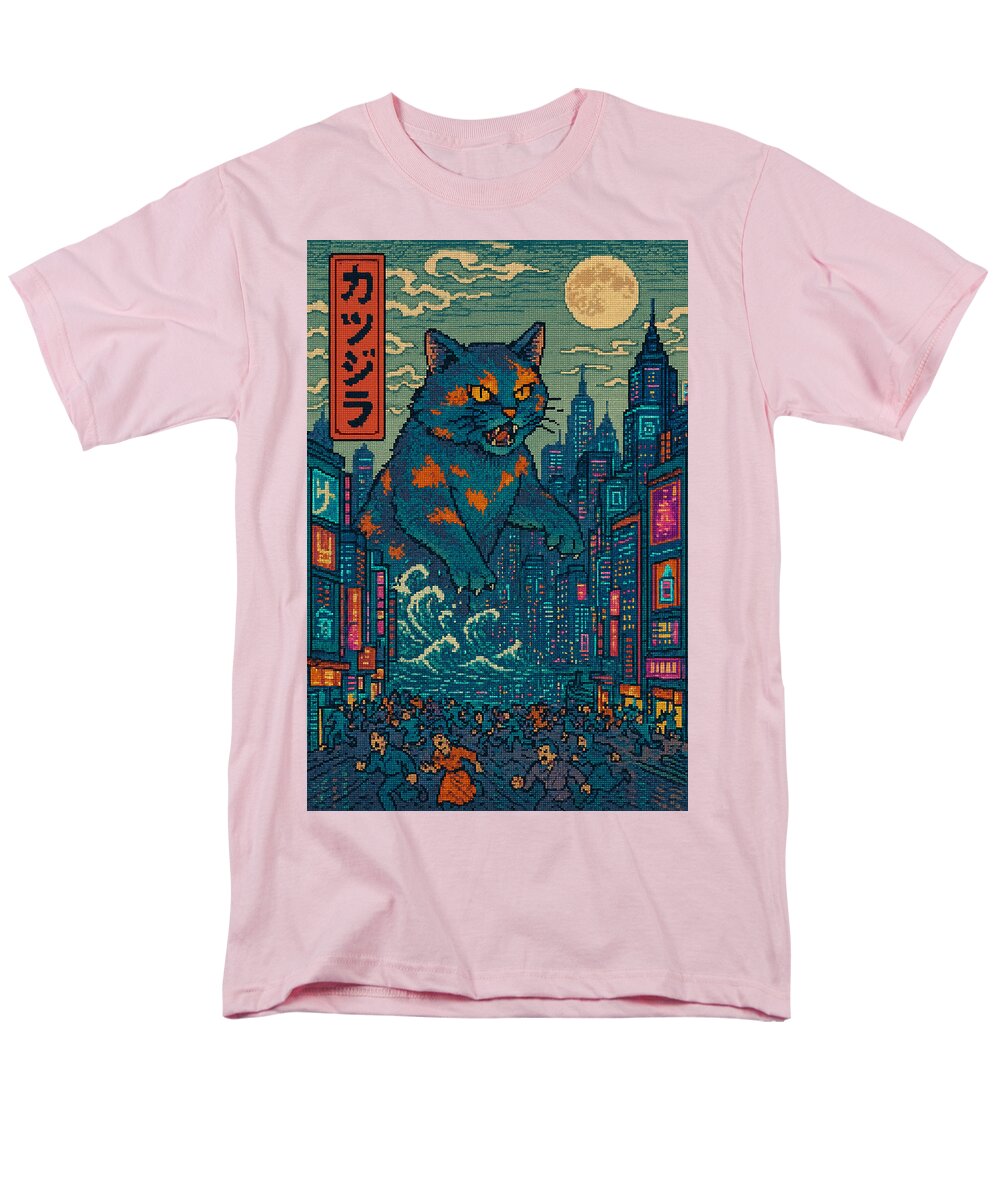 Catzilla a Purr-fectly Hilarious Monster - Men's T-Shirt (Regular Fit)