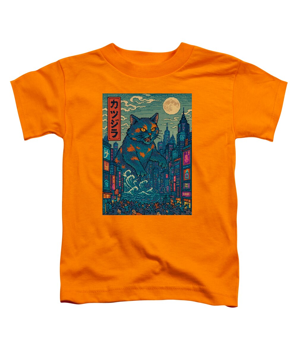 Catzilla a Purr-fectly Hilarious Monster - Toddler T-Shirt