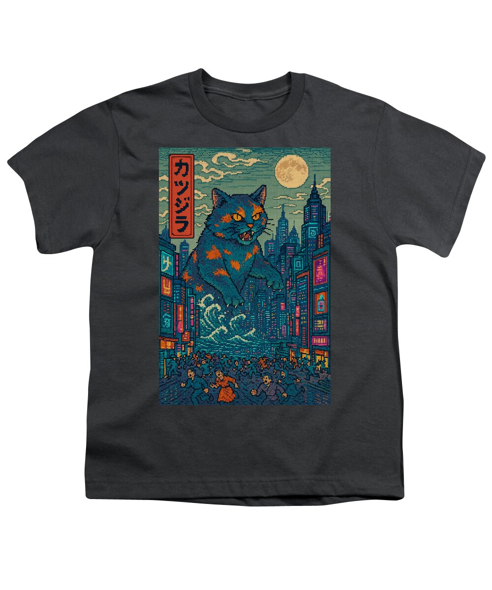 Catzilla a Purr-fectly Hilarious Monster - Youth T-Shirt