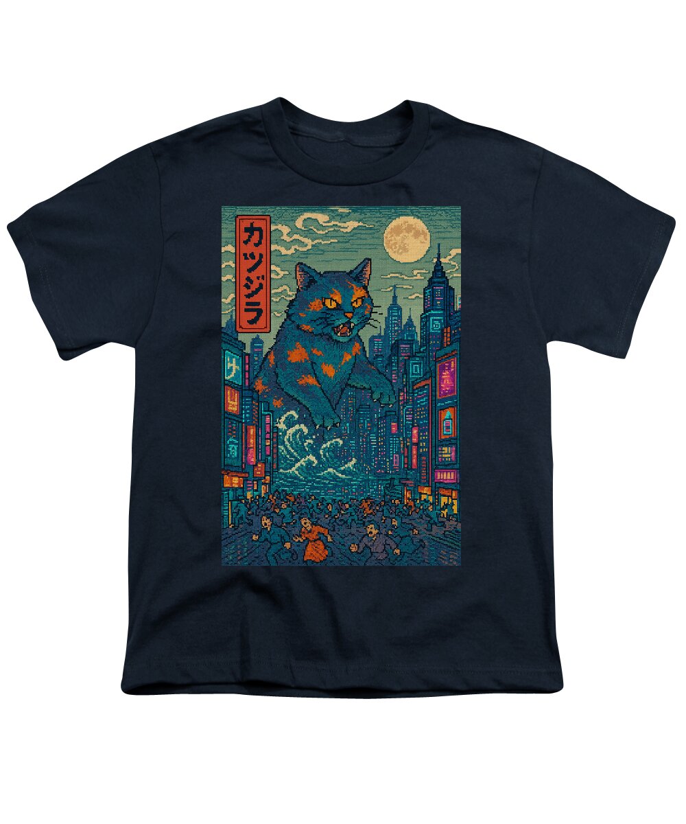 Catzilla a Purr-fectly Hilarious Monster - Youth T-Shirt