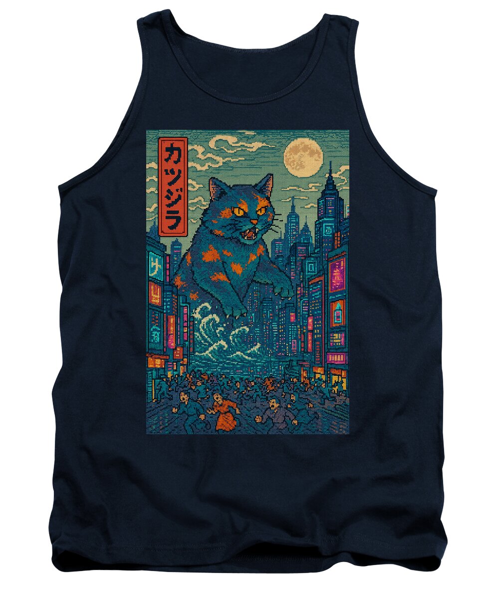 Catzilla a Purr-fectly Hilarious Monster - Tank Top