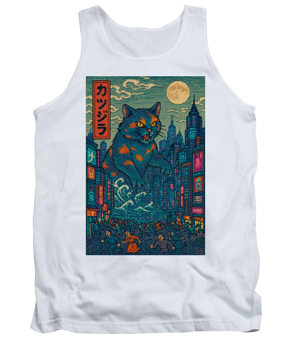 Catzilla a Purr-fectly Hilarious Monster - Tank Top