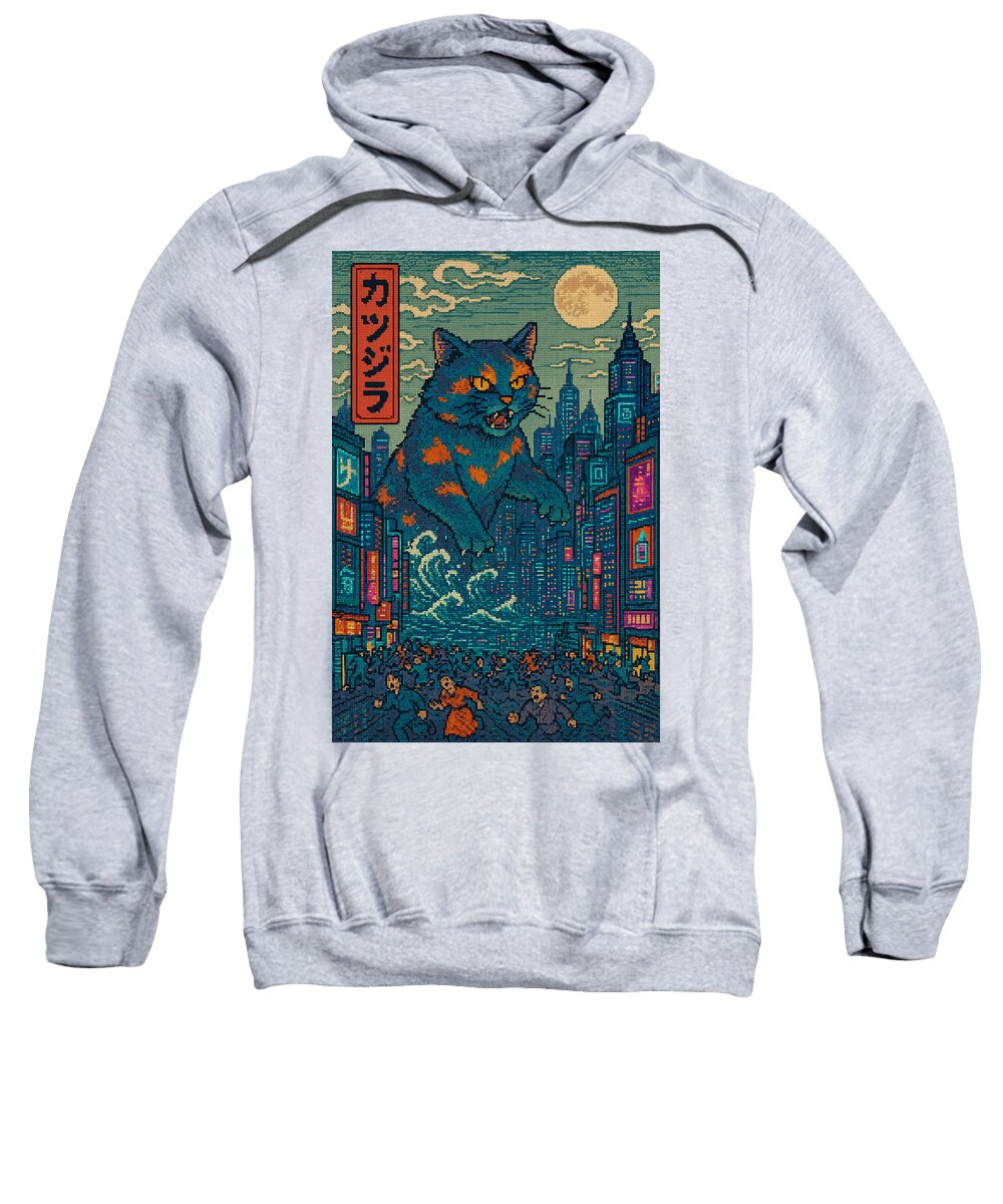 Catzilla a Purr-fectly Hilarious Monster - Sweatshirt
