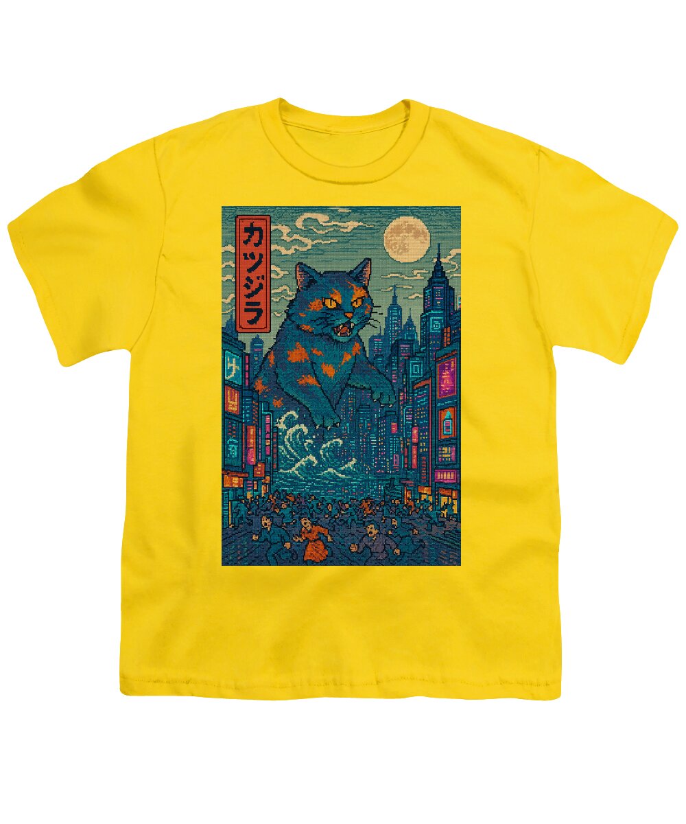 Catzilla a Purr-fectly Hilarious Monster - Youth T-Shirt