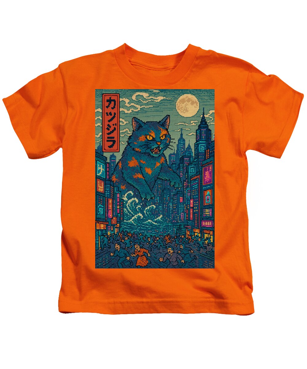 Catzilla a Purr-fectly Hilarious Monster - Kids T-Shirt