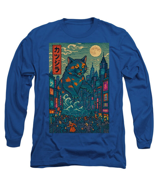 Catzilla a Purr-fectly Hilarious Monster - Long Sleeve T-Shirt