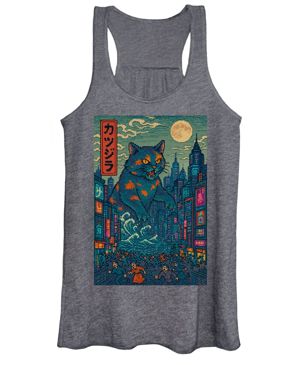 Catzilla a Purr-fectly Hilarious Monster - Women's Tank Top