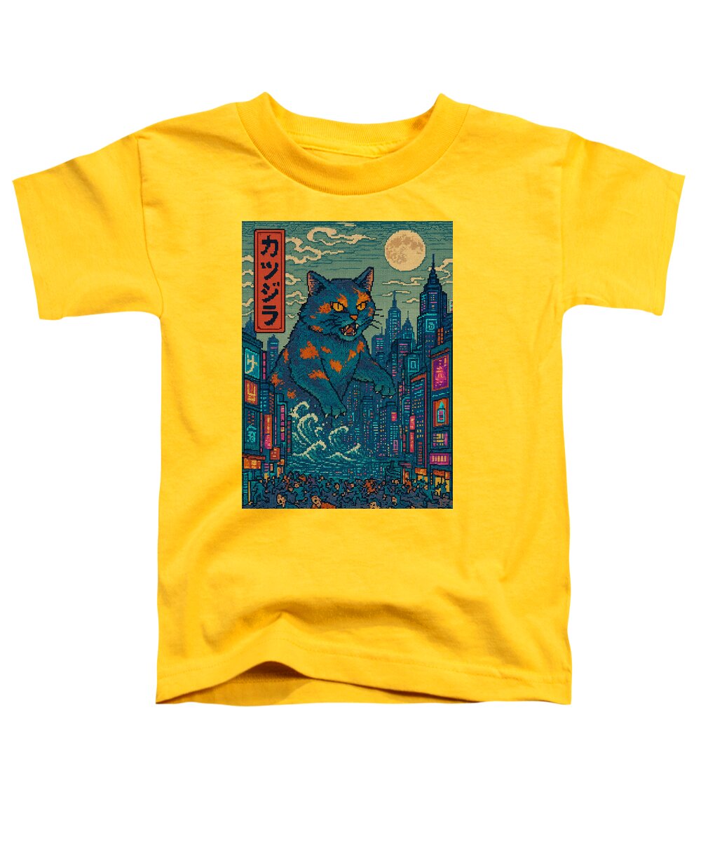 Catzilla a Purr-fectly Hilarious Monster - Toddler T-Shirt