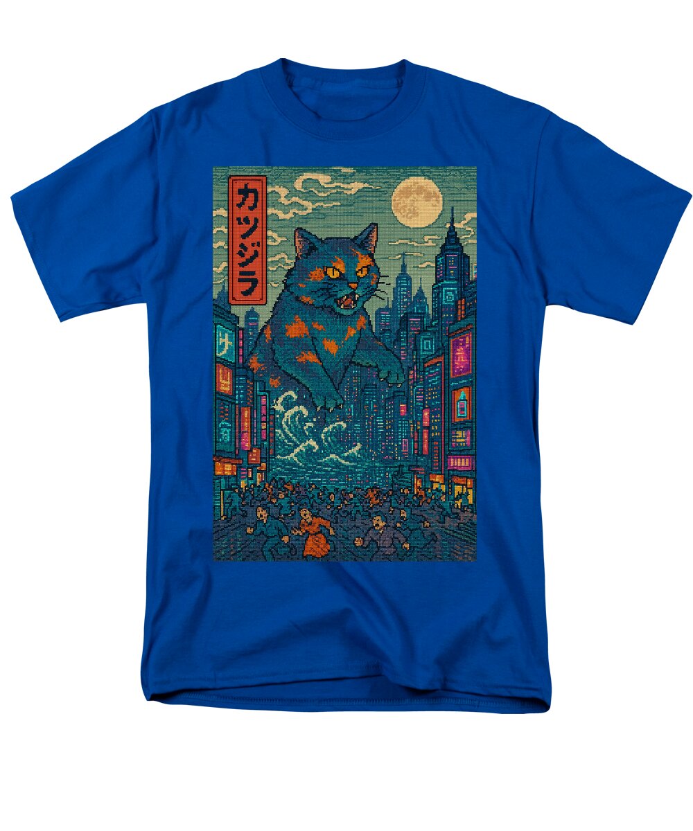 Catzilla a Purr-fectly Hilarious Monster - Men's T-Shirt (Regular Fit)