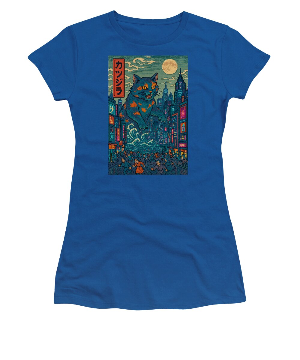 Catzilla a Purr-fectly Hilarious Monster - Women's T-Shirt