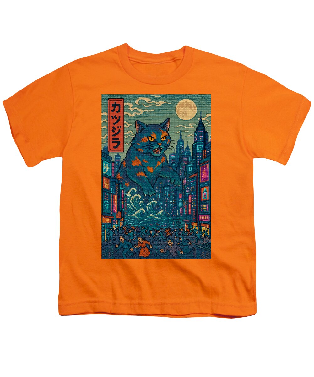 Catzilla a Purr-fectly Hilarious Monster - Youth T-Shirt