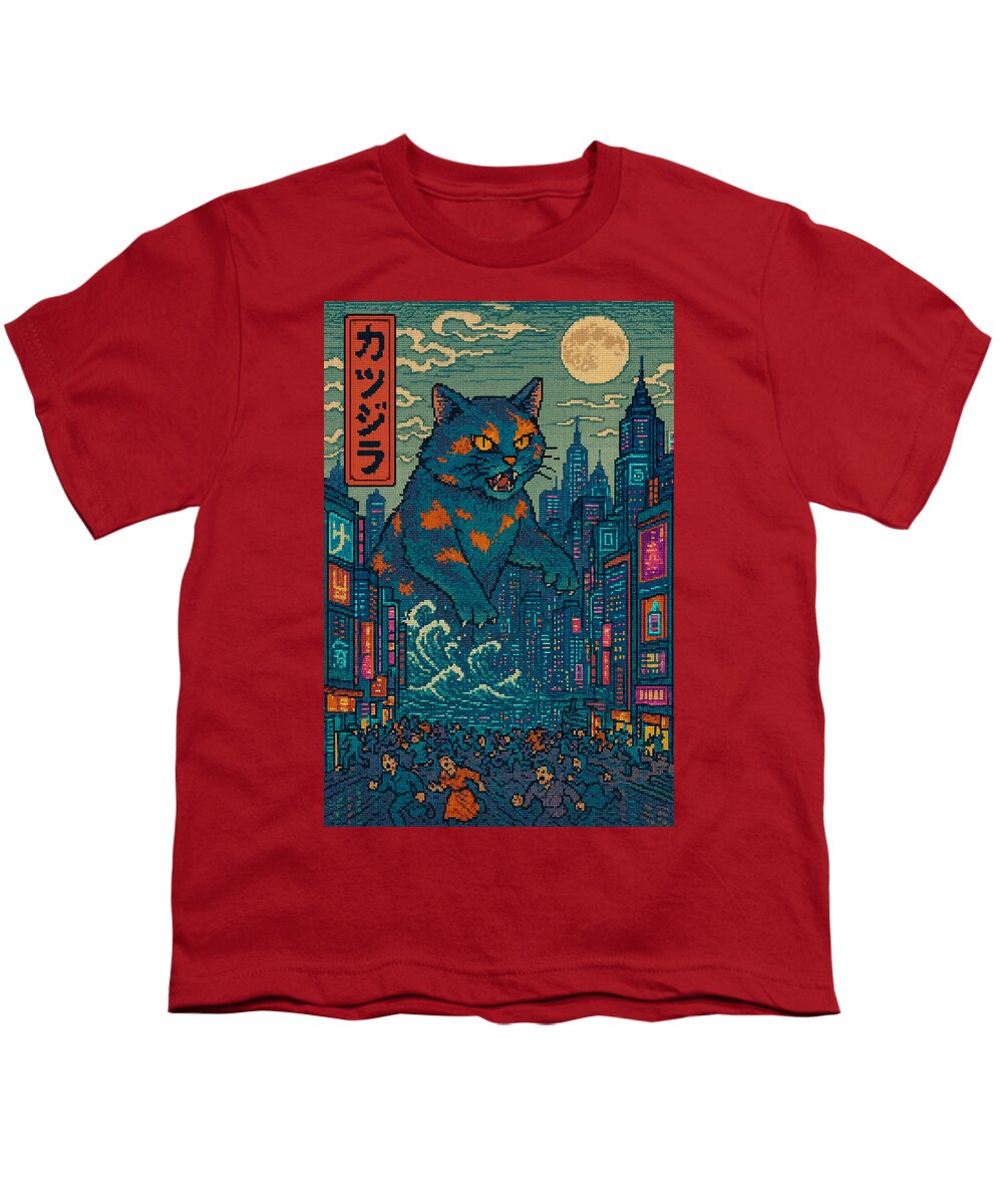 Catzilla a Purr-fectly Hilarious Monster - Youth T-Shirt