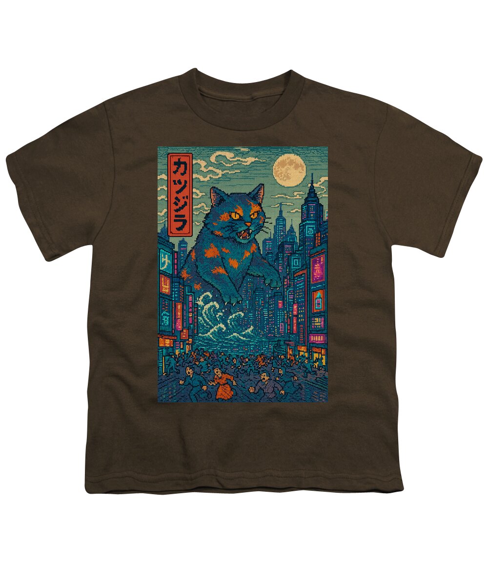 Catzilla a Purr-fectly Hilarious Monster - Youth T-Shirt