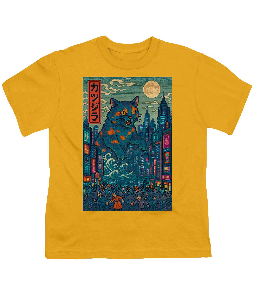 Catzilla a Purr-fectly Hilarious Monster - Youth T-Shirt