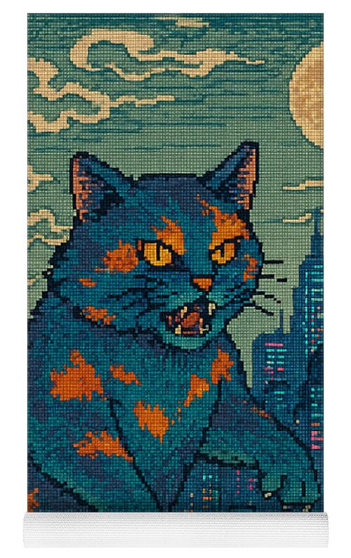 Catzilla a Purr-fectly Hilarious Monster - Yoga Mat